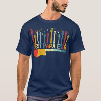 Camiseta Mejor Papa retro mejor guitarra nunca más guitarí