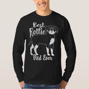Camiseta Mejor Papa Rottie Ever Rottweiler Dog Dad Cute Pup