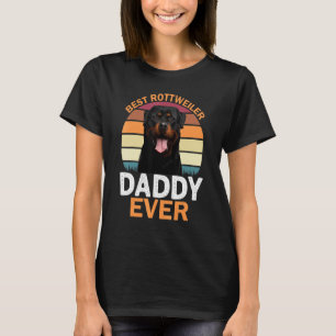 Camiseta Mejor Papá Rottweiler del Mundo Día del Padre