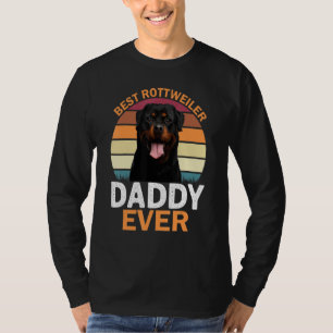 Camiseta Mejor Papá Rottweiler del Mundo Día del Padre
