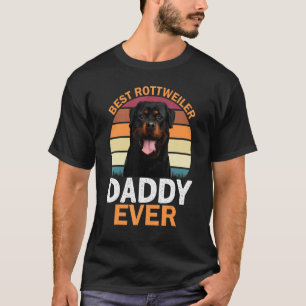 Camiseta Mejor Papá Rottweiler del Mundo Día del Padre