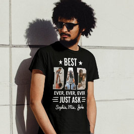 Camiseta Mejor Papá, Solo Pregúntale A Los Niños Nombres Y