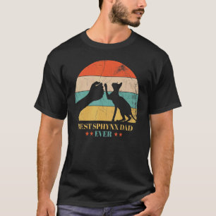 Camiseta Mejor papá Sphynx de todos para gato Sphynx