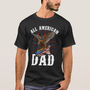 Camiseta Mejor Papá Todos Los Papá Americanos Eagle Bandera