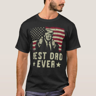 Camiseta Mejor Papá Trump Bandera Día del Padre Patriótico