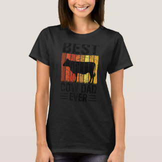 Camiseta Mejor Papá Vaca de Todos los Tiempos Granja de Vac