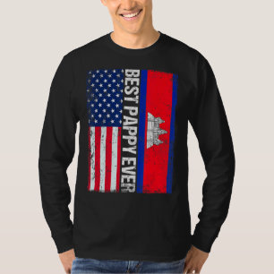 Camiseta Mejor Papada Nunca Retro Estadounidense Camboya Fl