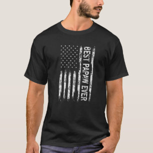 Camiseta Mejor Papaw de EEUU Padres de la Bandera Estadouni