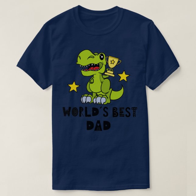 Camiseta Mejor Papi Funny Dad Dinosaur T Rex Worlds (Diseño del anverso)
