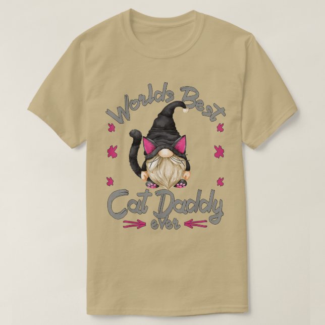 Camiseta Mejor Papi Gato Del Mundo Para Los Propietarios De (Diseño del anverso)