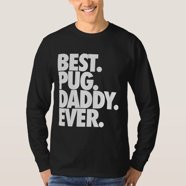 Camiseta Mejor Papi Pug - Regalo de padre de perro pug clás (Anverso)