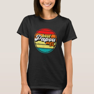 Camiseta Mejor Papou Padres Día Abuelo Retro Vintage