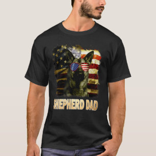 Camiseta Mejor Pastor Alemán Padre Que Nunca Bandera Estado