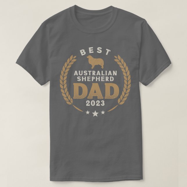 Camiseta Mejor Pastor Australiano Papá Ausí 2023 (Diseño del anverso)