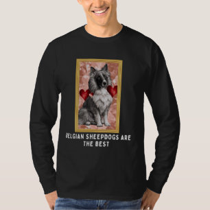 Camiseta Mejor pastor belga de corazón rojo Mascota dueño d