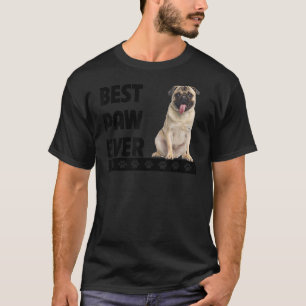 Camiseta Mejor Paw jamás Pug Dad Padres Día Mascota Perro