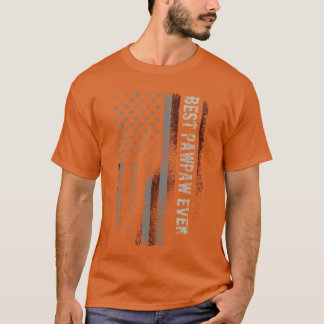 Camiseta Mejor Pawpaw Americano Bandera Divertido Abuelo Dí