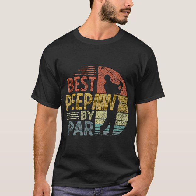 Camiseta Mejor Peepaw por el abuelo de golf del Día del Pad (Anverso)
