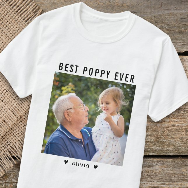 Camiseta Mejor Película De Abuelo Y Abuelo (Best Poppy Ever Grandfather And Grandkid Photo T-Shirt)