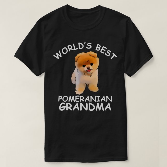 Camiseta Mejor Perro Abuelo Funny De La Abuela Pomerania (Diseño del anverso)
