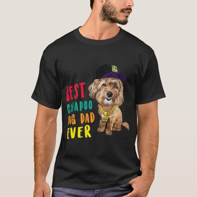 Camiseta Mejor Perro Cavapoo: Día del Padre Nunca Padre (Anverso)