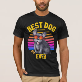 Camiseta Mejor perro de Bulldog francés jamás retro