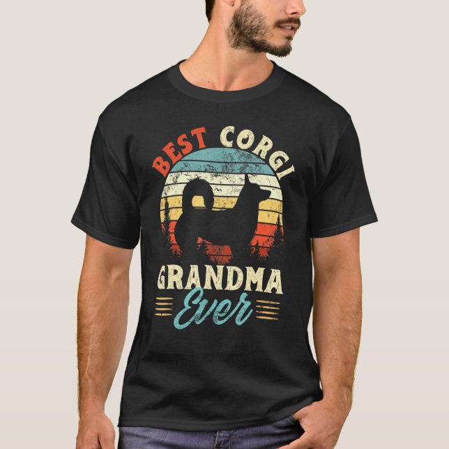 Camiseta Mejor Perro de la Abuela Corgi (Anverso)