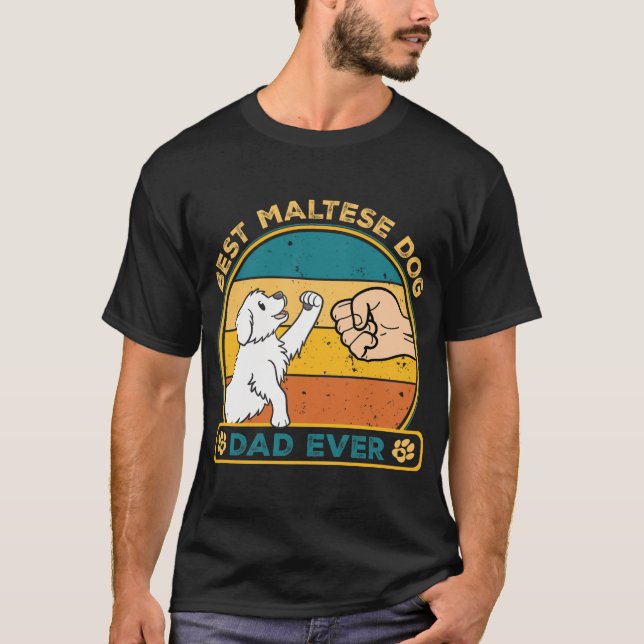 Camiseta Mejor perro de papá maltés (Anverso)