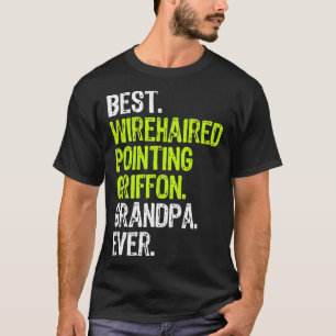 Camiseta Mejor perro de pelo caliente apuntando al abuelo d