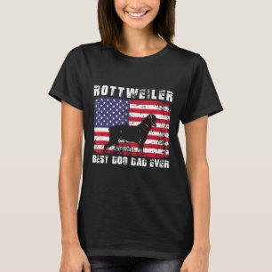 Camiseta Mejor perro de Rottweiler que papá de bandera esta
