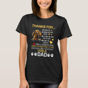 Camiseta Mejor perro de Vizsla Papá Feliz Día del Padre