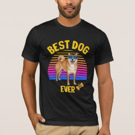 Camiseta Mejor perro inu de Shiba jamás retro