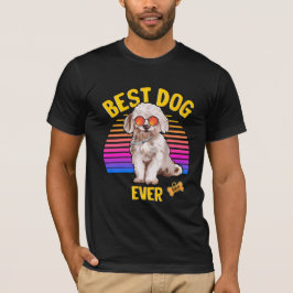 Camiseta Mejor perro maltés jamás retro