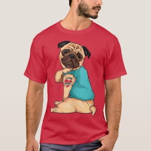 Camiseta Mejor Perro Mamá Pug Dad Cute Gracioso Día de Aniv