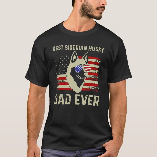 Camiseta Mejor Perro Padre Que Nunca Usa Flag Dad Chiste Si (Anverso)