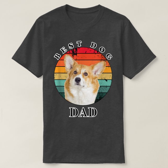 Camiseta Mejor perro papá Corgi (Diseño del anverso)