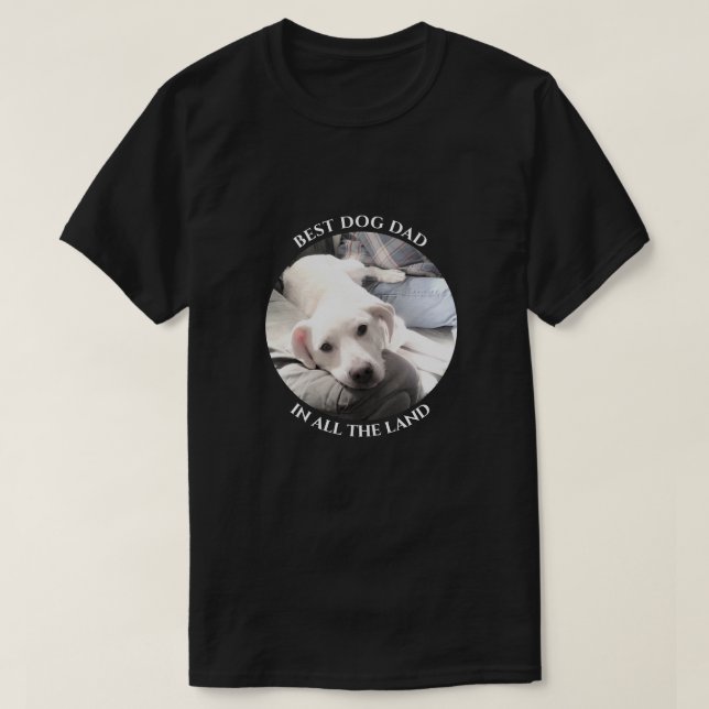 Camiseta Mejor perro papá foto de dulce perro negro cachorr (Diseño del anverso)