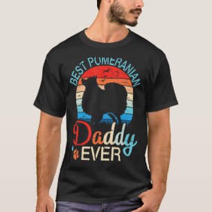 Camiseta Mejor Perro Pomeraniano Papi Feliz Perros