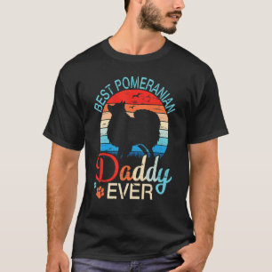 Camiseta Mejor Perro Pomeraniano Papi Feliz Perros