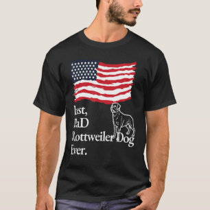 Camiseta Mejor Perro Rottweiler de Papá Nunca Mamá Perro Ba