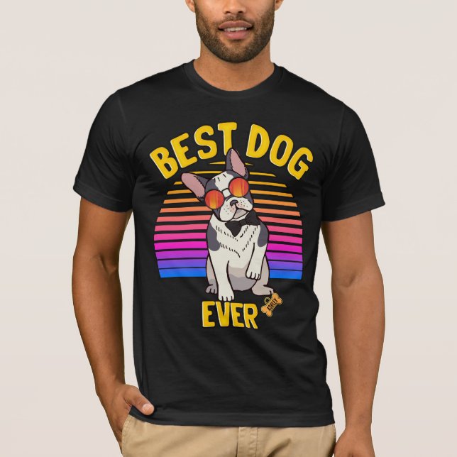 Camiseta Mejor Perro Terrible de Boston jamás retro (Anverso)
