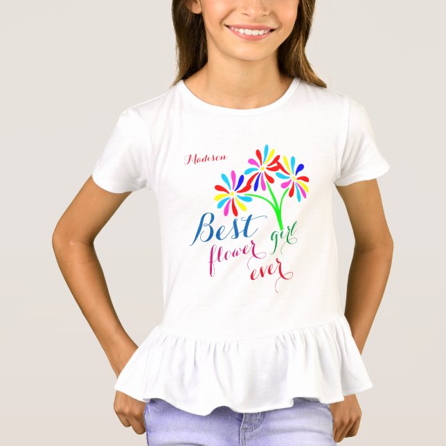 Camiseta Mejor personalizable de Chica Flor (Anverso)