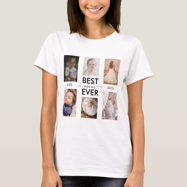 Camiseta Mejor Personalizable de Mamá Nunca e imágenes (Anverso)