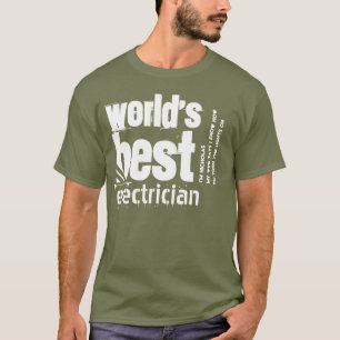 Camiseta Mejor Personalizado de Electricidad del Mundo Text