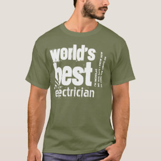 Camiseta Mejor Personalizado de Electricidad del Mundo Text