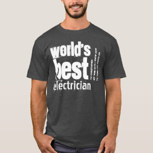 Camiseta Mejor Personalizado de Electricidad del Mundo Text