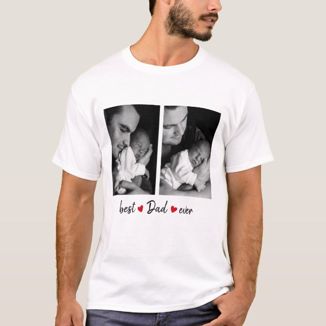Camiseta Mejor Personalizado de fotos de papá de la histori (Anverso)