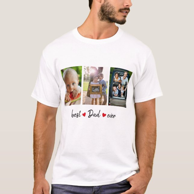 Camiseta Mejor Personalizado de fotos de papá de la histori (Anverso)