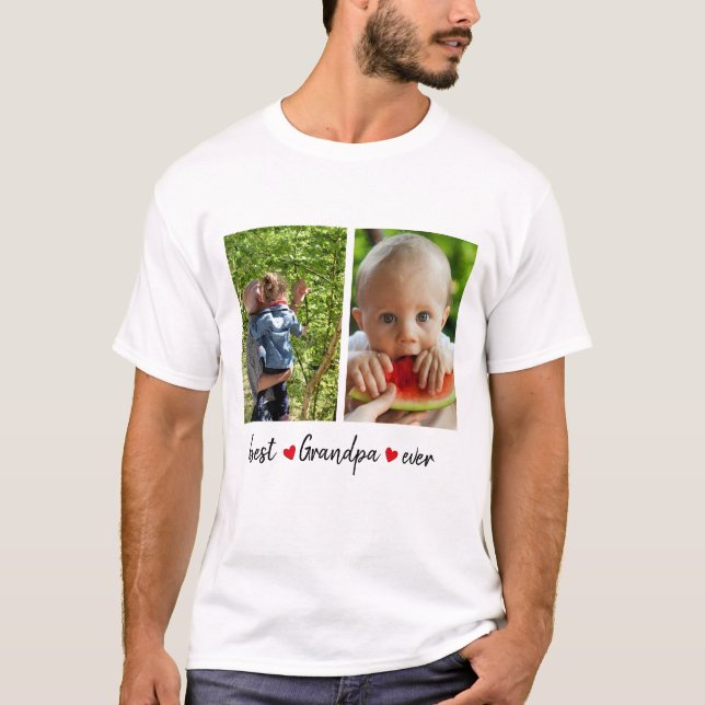 Camiseta Mejor Personalizado de fotos del abuelo de la hist (Anverso)