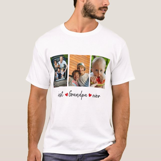 Camiseta Mejor Personalizado de fotos del abuelo de la hist (Anverso)